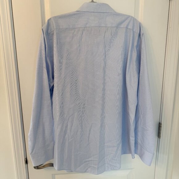 Nordstrom Rack Men's Blue Pinstripe Dress Shirt - Size 18 (34/35) - Trim Fit - Picture 3 of 3